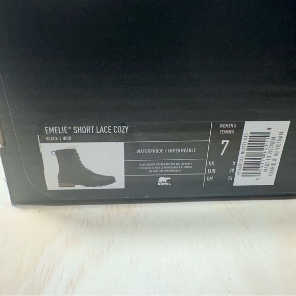 Sorel Emelie Short Lace Cozy Boots Women’s Size 7 - New in Box - Picture 5 of 9